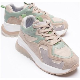 Resim Avira Kadın Bej Vizon Kalın Tabanlı Spor Ayakkabı Sneakers Bej 