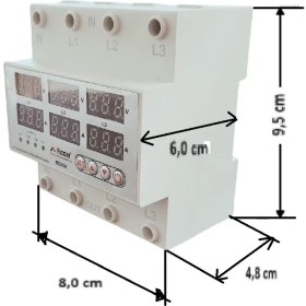 Resim Rcon Rcv 04 Ray Tipi Trifaze Akım Koruyucu Voltaj Koruyucu 63 A Sigorta 