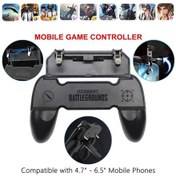 Resim Hepsi Bir Bir Mobil Oyun Denetleyicisi Yangın Pugb Pubg Mobil Joystick Gamepad Metal L1 R1 Düğmesi İp 