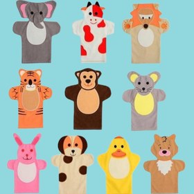 Resim Hayvanlar El Kukla Seti 