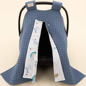 Resim Puset Örtüsü - Çift Taraflı - İndigo Havuz - Mavi Gökkuşağı 