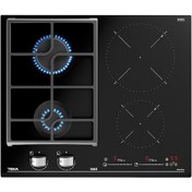 Resim Teka JZC 64322 ABC BK (E4) Gazlı & İndüksiyonlu Ankastre Kristal Cam Ocak 