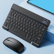 Resim For IPad, for IPhone, Xiaomi Tablet, Kindle Fire HD 10/8/Fire Max 11 için uygun taşınabilir mini kablosuz klavye 10 inç 