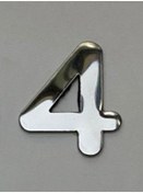 Resim Kapı Numarası Krom Metal 4.2Cm No 4 Yapişkanli 