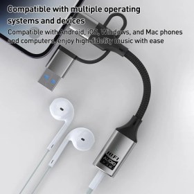 Resim CoverZone ZR1206 | Lightning Type-C USB Girişli 3.5mm Hi-Fi Ses Dönüştürücü Adaptör | Dac Çipli Harici Ses Kartı | Kulaklık Mikrofon Destekli | Canlı Yayın Vlog Pc Telefon 