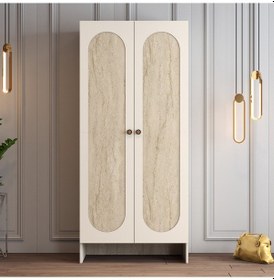 Resim Münih 2 Kapaklı 2 - Gardrop - Krem / Traverten Krem / Traverten 