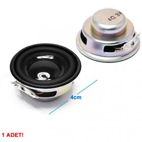 Resim Mini 4cm 4 Ohm 3W Hoparlör Yuvarlak Speaker 