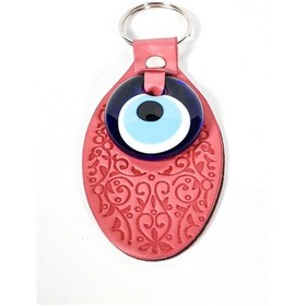 Resim Oval Desenli Nazar Boncuklu Anahtarlık Koruma, Şıklık Ve Geleneksel Zarafet Çok Renkli 