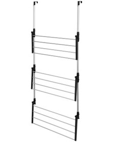 Resim Biricik 3 Katlı Kapı Arkası Alüminyum Çamaşır Kurutmalık Siyah 