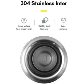 Resim Ulzyvf Çift Katmanlı Paslanmaz Çelik Termos - 12 Saat Sıcak/soğuk, 500ml, Ev/ofis/gezi İçin Siyah Siyah 