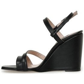 Resim Nine West Moex 3fx Siyah Kadın Dolgu Topuk Sandalet Siyah 