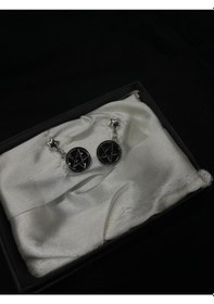 Resim Dükkan Design Gotik Siyah Pentagram Küpe Siyah 