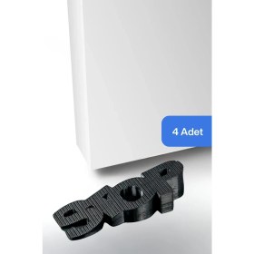 Resim Evene Kapı Stoperi Siyah Renk Dekoratif Kapı Tutucu Durdurucu 4 Adet Model 4 