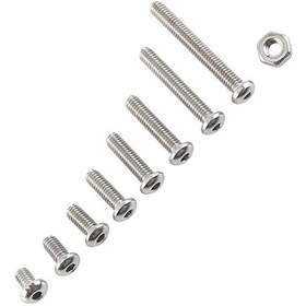 Resim Jeemson A2 Paslanmaz Çelik M2.5 Yuvarlak Baş İç İkizlikli Vida Ve Somun Kombinasyon Seti 300 Adet, Endüstriyel/ev Gereçleri Tamiri İçin 