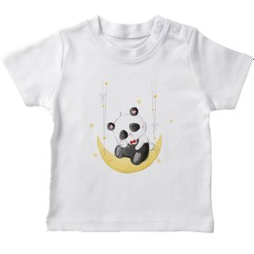 Resim Angemiel Baby Papyonlu Panda Erkek Bebek Tişört Beyaz B0531MDBBKETSRT 