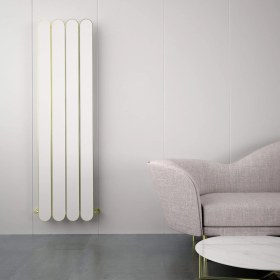 Resim Carisa Magico Dikey Alüminyum Radyatör Modern Tasarım Beyaz 180X49,5 cm 