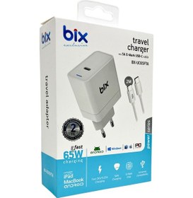 Resim Bix BX-UC65FTA Macbook, iPad ve Laptop Uyumlu 65W Type-C Şarj Ada 