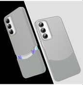 Resim Galaxy Uyumlu A56 Kılıf Mıknatıslı Tchs Duble Kapak - Gri Gri 