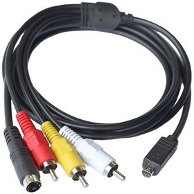 Resim Dijital Kamera Kablosu Mini 10Pin To S Video 3Rca Ze 015 