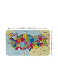 Resim Eğitici Ve Öğretici Dünya Ve Türkiye Haritası Çocuk Odası Duvar Sticker-60x105-3882 Renkli 