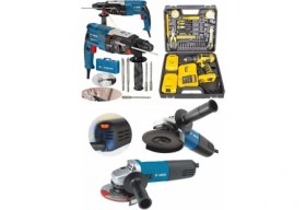 Resim Böhrer Ultra 3 Lü Set 2100 W Taşlama ve 2450 W Kırıcı Delici ve 58 V Full Setli Şarjlı Matkap 