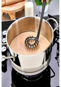 Resim Modern Spiral Çırpıcı Yanmaz Yapışmaz Çizmez Yumurta Çırpıcı Pratik Çırpıcı 28 Cm Siyah 