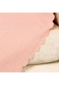 Resim Soft Pembe Dokuma Kadife Şönil Düz Kumaş Çift Taraflı Koltuk Şalı 