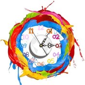 Resim Suntek PVC Etiket Sanat Çocuk Odası Modern 3D Duvar Saati Ev Dekorasyonu Çok Renkli 