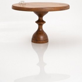 Resim Justwood Mummy 29 Cm Ahşap Ayaklı Yuvarlak Pasta Sunum Tabağı 