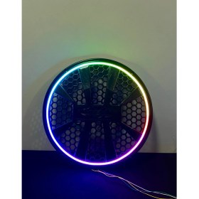 Resim Bi Moda Pixel 30 cm Bass ve Midrange Hoparlör Kapağı 358 Modlu Neon Işıklı Kayar LED Bas Kapağ 