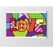 Resim Deniz Çerçeve Renkli Aşk Tablosu-Çerçevesiz - 70 x 100 cm 