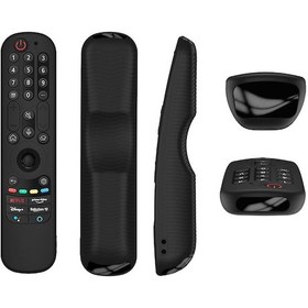 Resim Moveevo Lg Tv Kumanda Koruyucu Kılıfı An-mr21/22/23/24 Gc/n/ga Modeli Tam Kaplama Silikon Siyah Diğer 