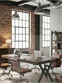 Resim raweyn Dogal Ahşap Cissus Toplantı Masası 110x240x76 Cm-Ceviz Renk 