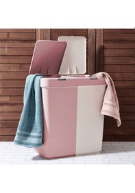 Resim Duo Laundry Çamaşır Sepeti - Pembe / Beyaz - 80 Lt Çok Renkli 