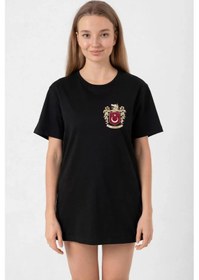 Resim Soonaksesuar Türk Arma Baskı T-shirt - Siyah SIYAH 