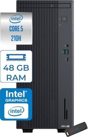 Resim Asus Expertcenter P500MV Intel® Core™ Ultra 5 210H 4.8ghz Aı 48GB Ddr5 2tb SSD Intel® Graphics WIN11HOME Mini Tower Masaüstü Bilgisayar C52108512B0DH19+ZETTAUSBBELLEK 