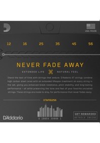 Resim D'addario Xtapb1256 Light Top/Medium Bottom Set Akustik Gitar Tel 
