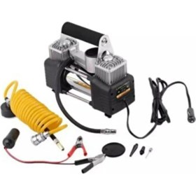 Resim Profesyonel Hava Kompresörü 150 Psı 12V Çift Pistonlu Çantalı 