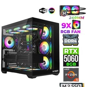 Resim Xaser Astra X190 R5-5600X 16 GB Ram 512 GB M.2 Nvme SSD 8 GB RTX5060 Free Dos Masaüstü Oyuncu Bilgisayarı 