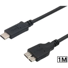 Resim Alfais 5241 USB Type C To Micro USB 3.0 Taşınabilir HDD Hard Disk Kablosu 1m (1 Metre) 