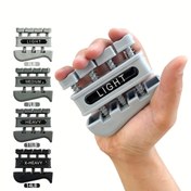 Resim 1/4 adet Parmak Güçlendirici - Kol ve El Tutuşunu Geliştirin, Müzikal Performansı Artırın, Tırmanma Becerilerini ve Durdurmayı Durdurun, Dayanıklı ABS Malzeme, Ergonomik Tasarım ve Taşınabilir, Gri Seri, Yüksek Kaliteli ve Zarif 