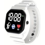 Resim Gaojunshop01 Beyaz Led Astronot Spor Saati - Çok Fonksiyonlu Silikon Kordonlu Gençler Ve Çiftler İçin Diğer 