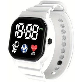 Resim Gaojunshop01 Beyaz Led Astronot Spor Saati - Çok Fonksiyonlu Silikon Kordonlu Gençler Ve Çiftler İçin Diğer 