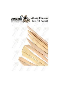 Resim Ebeşuar Seti 15 Li 20 Cm 1 Paket Ahşap Modelaj Modelleme Aletleri Seramik Kil Ve Heykel Modelaj Kalemi 