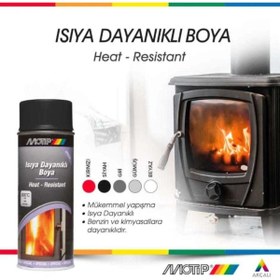 Resim Motip Isıya Dayanıklı Yanmaz Mat Egsoz Mangal Fırın Boyası 400ML 