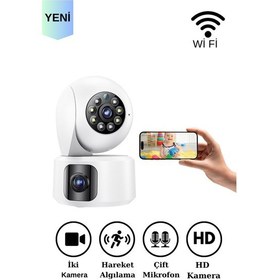 Resim Bebek Kamera İzleme Bebek Telsizi Bebek Monitörü Çift Kameralı Hareket Algılayıcı Mobil Wifi 