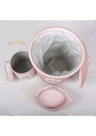 Resim Shems Pudra 6 Prç Kirli Çamaşır Sepeti Seti + Banyo Paspası Seti Pudra 