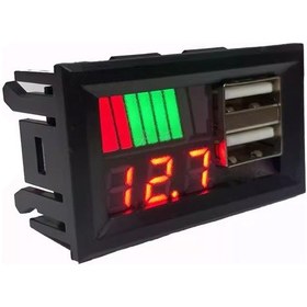 Resim Dijital Voltmetre Usb Çıkışlı Akü Göstergeli Dc 12v Ic278c 4434 