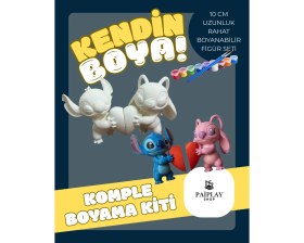 Resim Paiplay Stitch ve Angel - Boyama Seti ve Stitch ve Angel Figürü - 10CM 