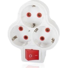 Resim Fetih Golyat Priz Üçlü Topraklı Anahtarlı Fetih 107-03 